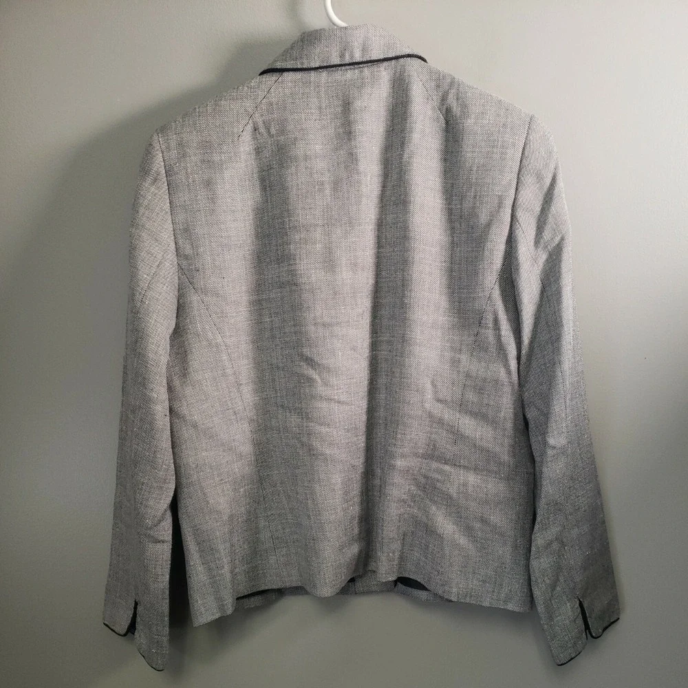 Pendleton vintage wool blend 3-button blazer gray‎ Women's size 10 Petite